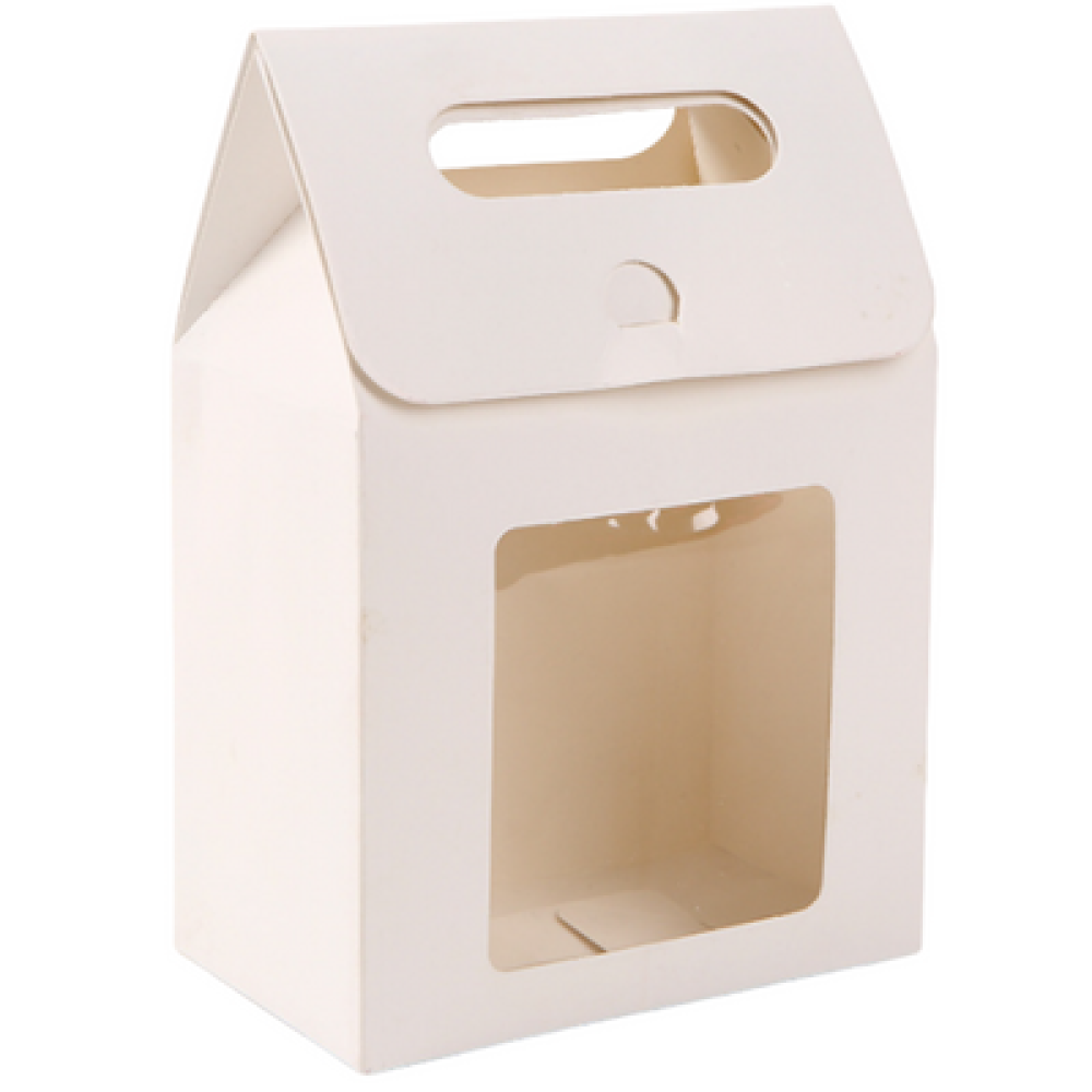 White Lolly Packaging Box With Handle | 10 x 6 x 15.5 CM